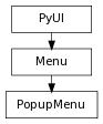 Inheritance diagram of PopupMenu