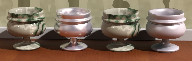 The left two cups use real reflections, those on the right use <b>refl_hl_only</b> 