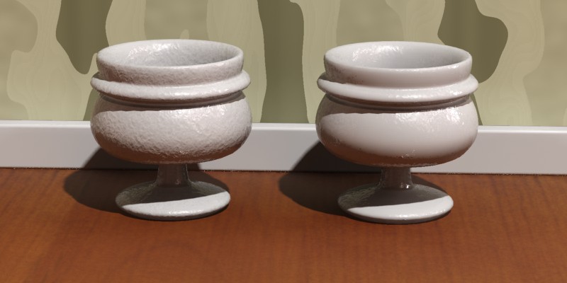 no_diffuse_bump（拡散バンプなし）がオフ（左）、オン（右）