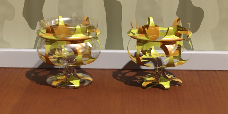 transparency（透明度）（左）と cutout_opacity（不透明度の切り取り）（右）のマッピング