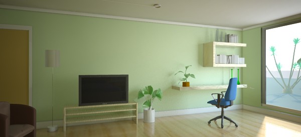 ポータル ライト、GI、FG を使用したシーン