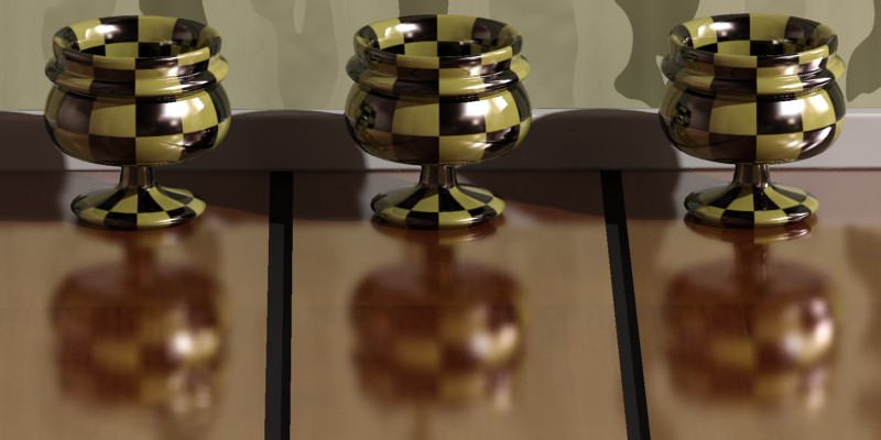 詳細の距離なし（左）、詳細の距離 25mm（中央）、詳細の距離 150mm（右）