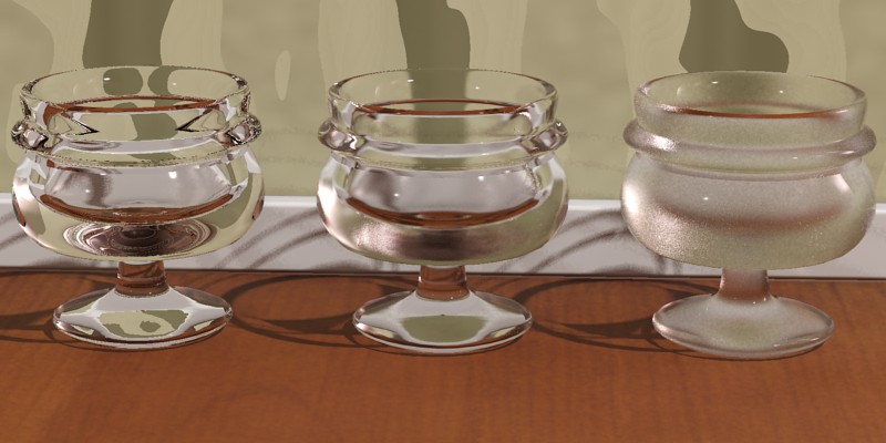 refr_gloss（屈折の光沢）: 1.0（左）、0.5（中央）、0.25（右）