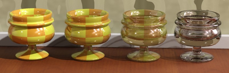 transparency（透明度）0.0、0.4、0.8、1.0（左から右）