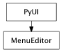 Inheritance diagram of MenuEditor