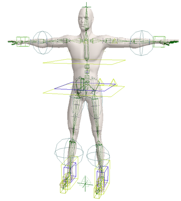 Stickman in T-Pose 3D Model in Cartoon 3DExport