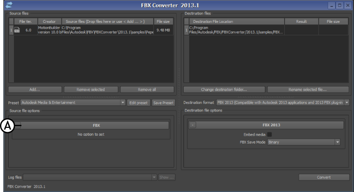 autodesk fbx converter dragging