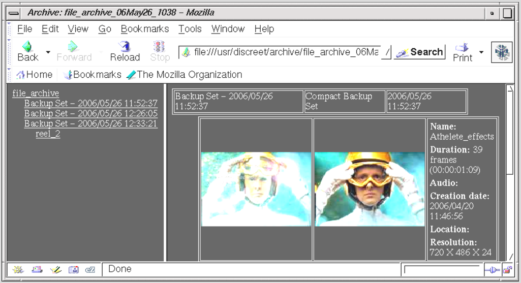 Using an HTML TOC to View an Archive